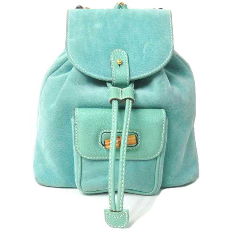 GUCCI グッチ/ミニリュックサック/スエードレザー/エメラルドグリーン/003.1998//0030/Bランク/84