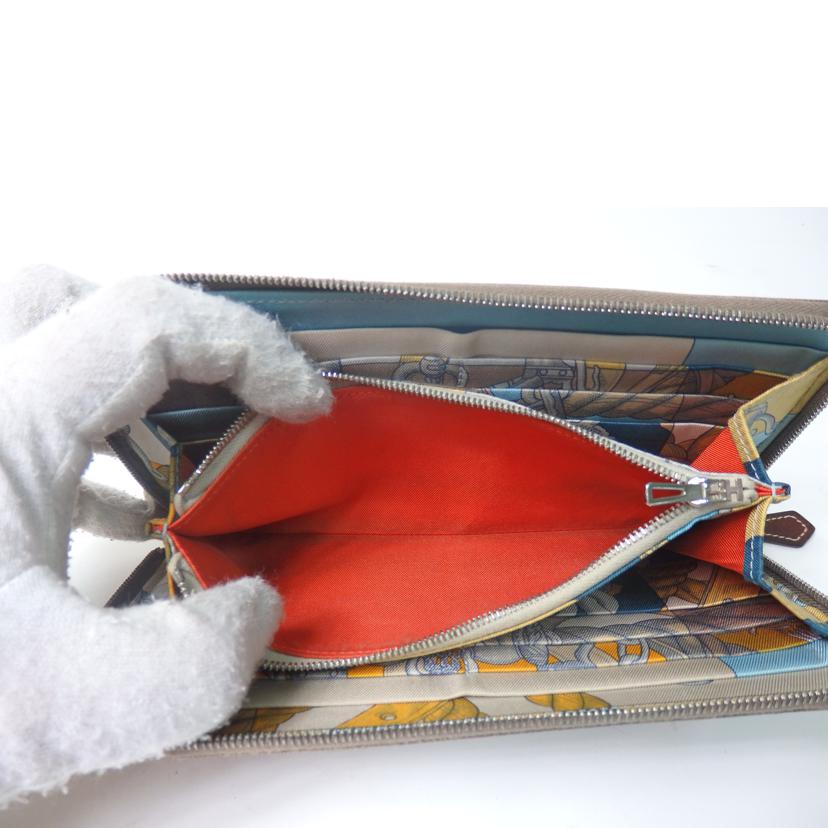 HERMES エルメス/アザップロング・シルクイン/エトゥープ/ヴォーエプソン//C刻/2018年製/BCランク/84