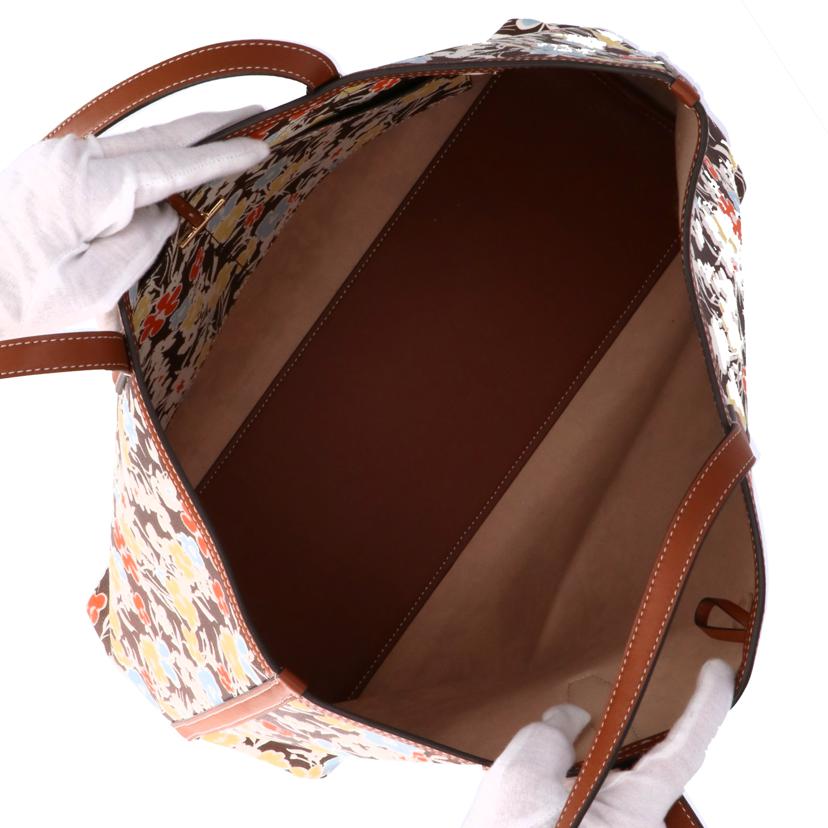 TORY BURCH トリーバーチ/トートバッグ 花柄 茶系 /10010539//Bランク/75