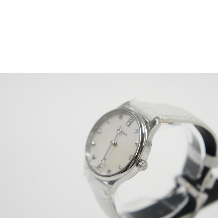 GUCCI グッチ/G-タイムレス/ダイヤ・ホワイトパール/レディース/クォーツ/YA126597//17330886/Sランク/75