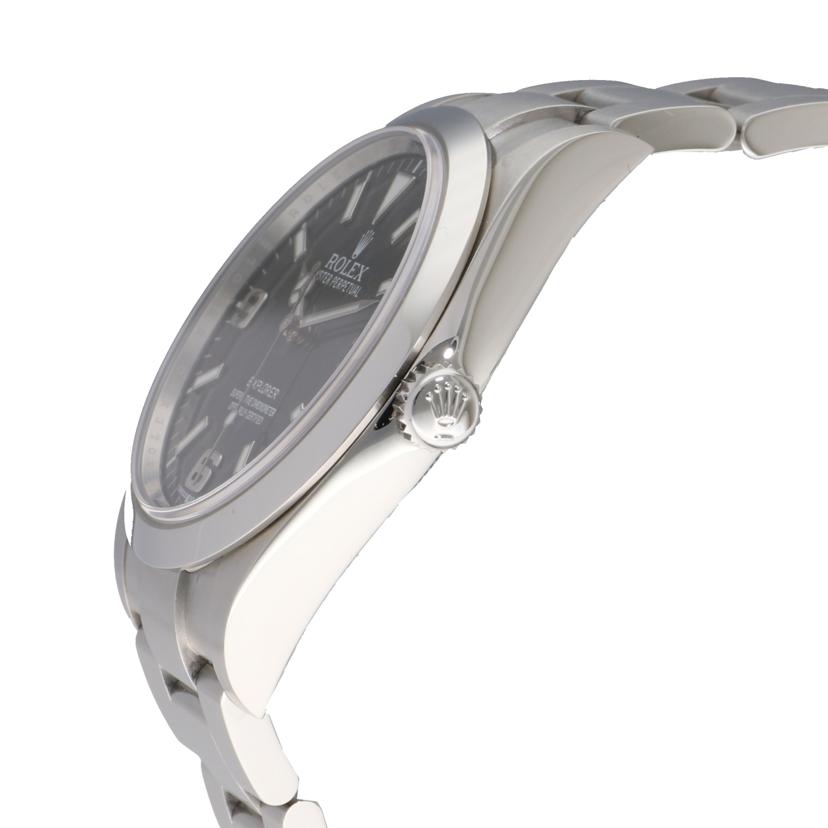 ROLEX ロレックス 腕時計 ランダムシリアル 前期型 ブラックダイアル ステンレス メンズ 自動巻き/エクスプローラー1・ブラックアウト/ランダム番/214270//1E2*****/Aランク/88