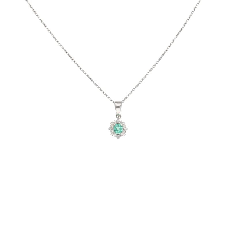 Pt850/900/PtエメラルドダイヤNC 0.20/0.09/2.3//0.20/0.09/Aランク/75