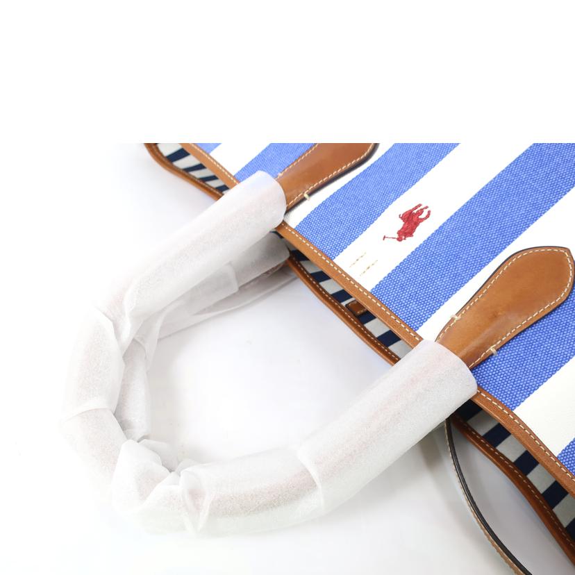 POLO RALPH LAUREN ラルフローレン/ストライプド キャンバス ミディアム Bellport トートバッグ 2WAY/WAPBAG0G620318//SAランク/65