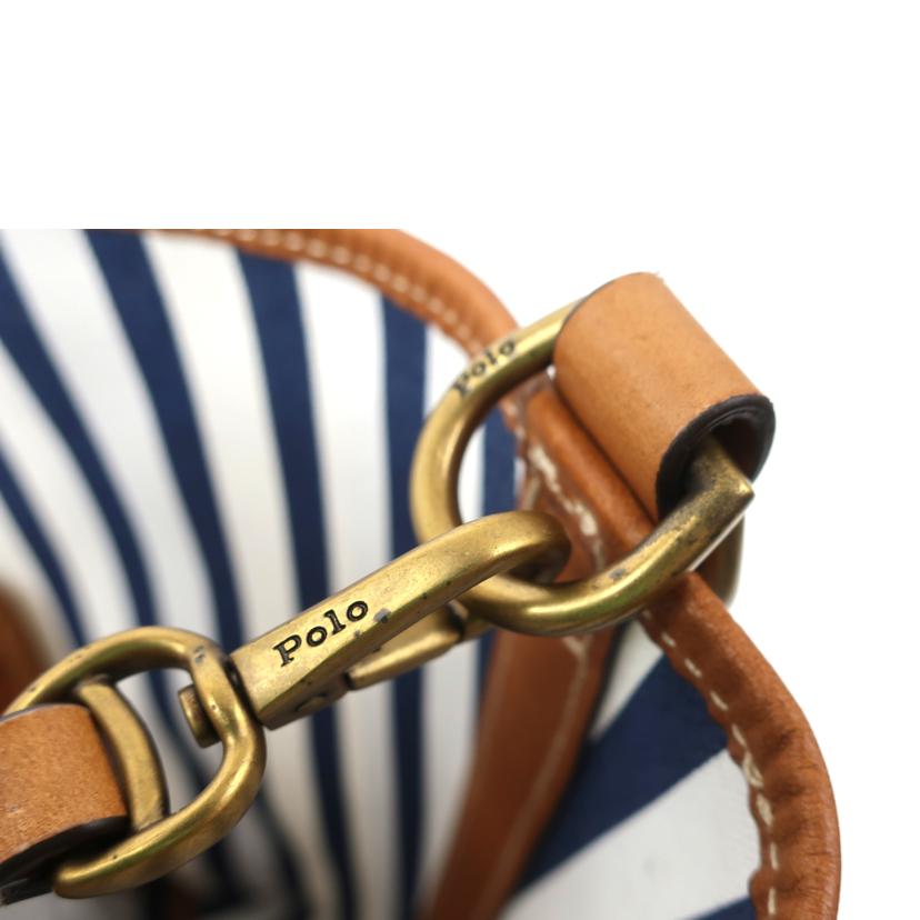 POLO RALPH LAUREN ラルフローレン/ストライプド キャンバス ミディアム Bellport トートバッグ 2WAY/WAPBAG0G620318//SAランク/65