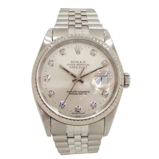 ROLEX ロレックス/デイトジャスト/シルバー/10P新ダイヤ/16234G/W91****/ROLEX/ABランク/82【中古】
