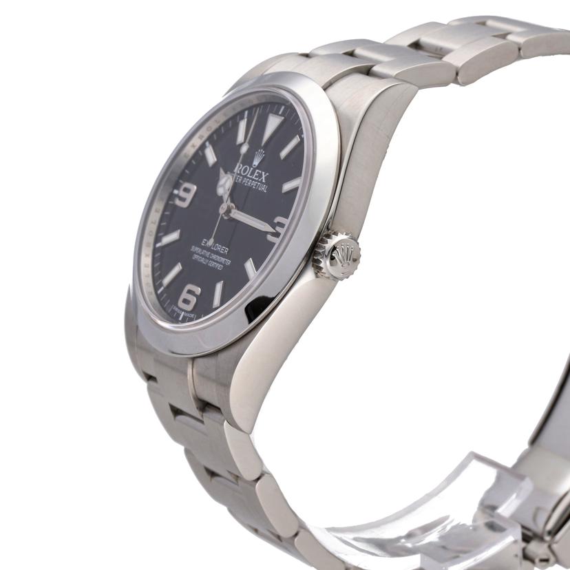 ROLEX ロレックス 腕時計 ランダムシリアル 前期型 ブラックダイアル ステンレス メンズ 自動巻き/エクスプローラー1・ブラックアウト/ランダム番/214270//2TU*****/SAランク/75