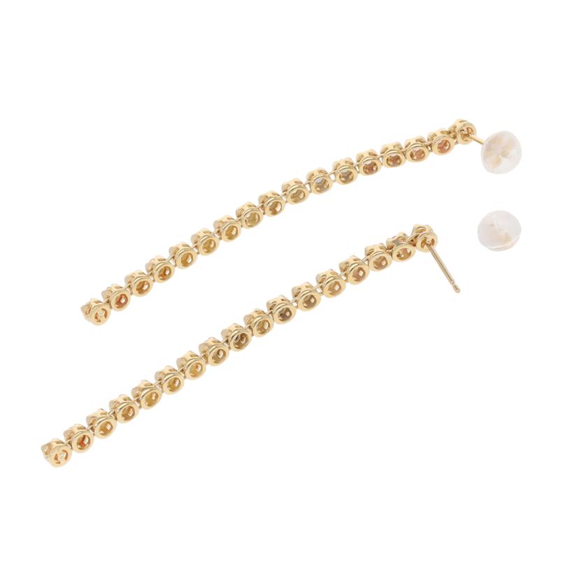 / K18 カラーサファイアピアス 0.75/0.75ct/4.9g//Sランク/75