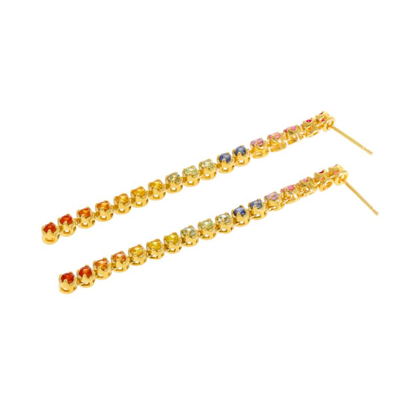 / K18マルチサファイアピアス HBK-0002//Sランク/75