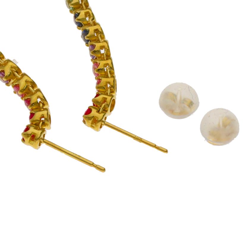 / K18マルチサファイアピアス HBK-0002//Sランク/75