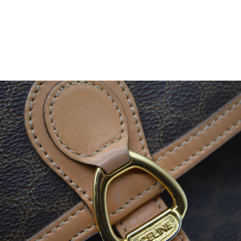 CELINE セリーヌ/マカダムラインヴィンテージレザーショルダー//M11/ABランク/89