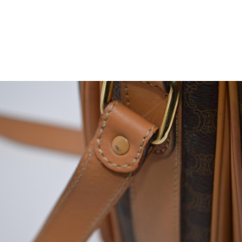 CELINE セリーヌ/マカダムラインヴィンテージレザーショルダー//M11/ABランク/89