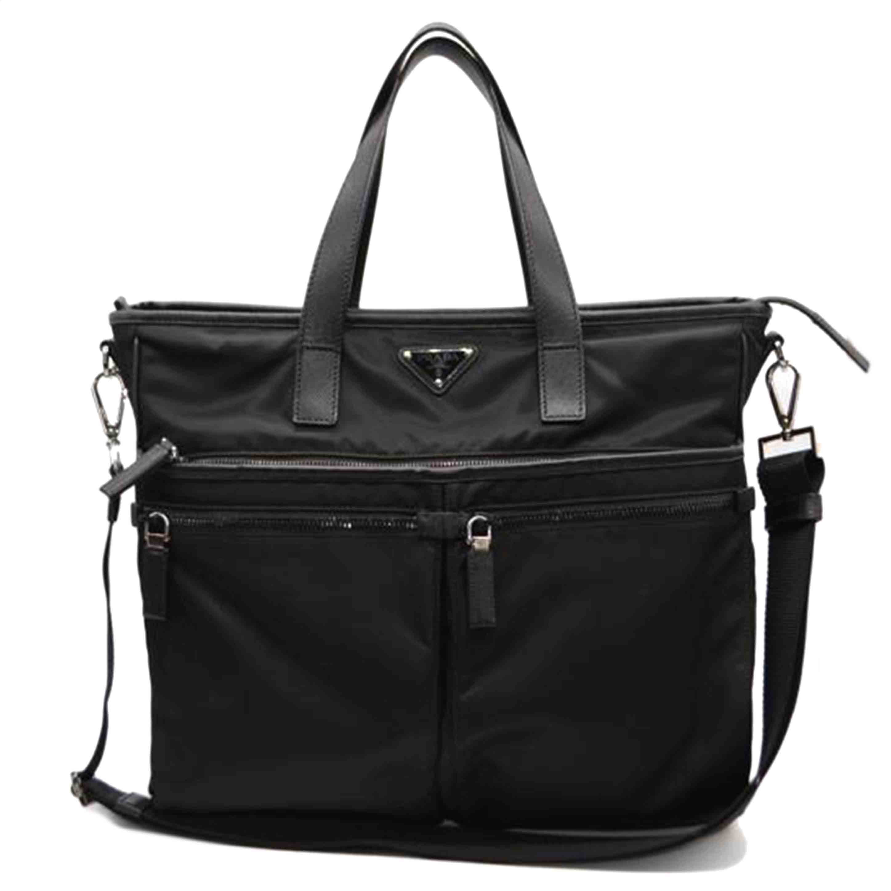 PRADA プラダ/テスートサフィアーノ2wayレザートート/ネロ/2VG860/253/ブランドバック/Aランク/89【中古】