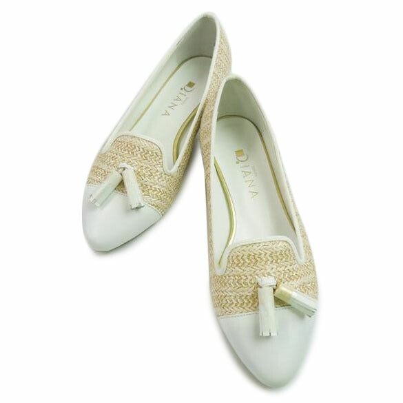 DIANA ダイアナ/★DIANA タッセルフラットシューズ ホワイト 23.0㎝/WP41346-23//ABランク/83