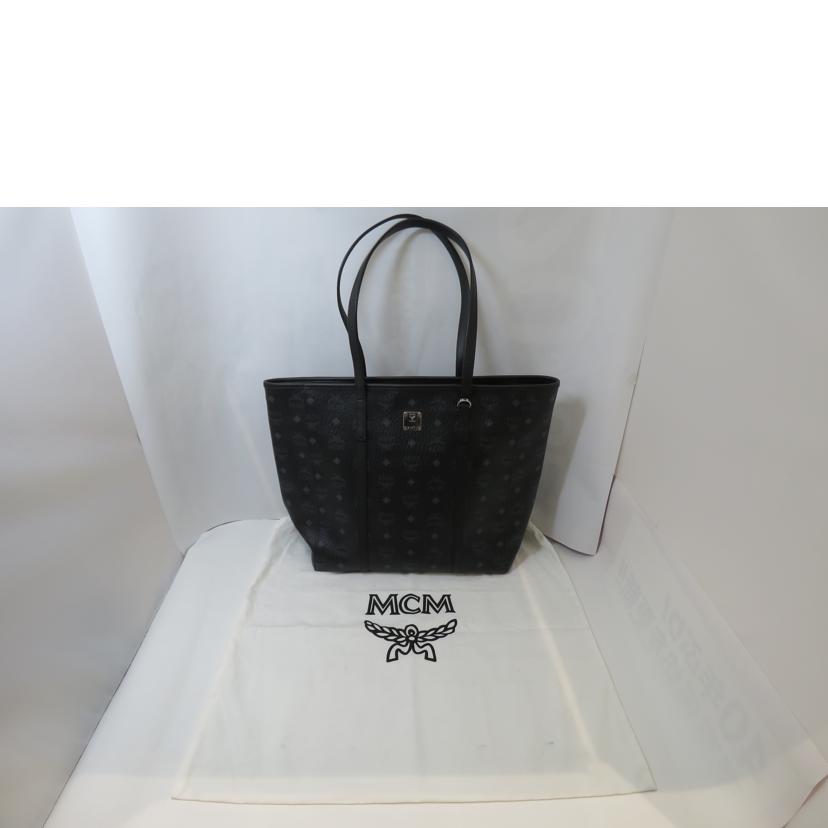 MCM/ロゴグラムヴィセトスレザートート/ノワール/MWPAATN03BK001//8151I/Aランク/90