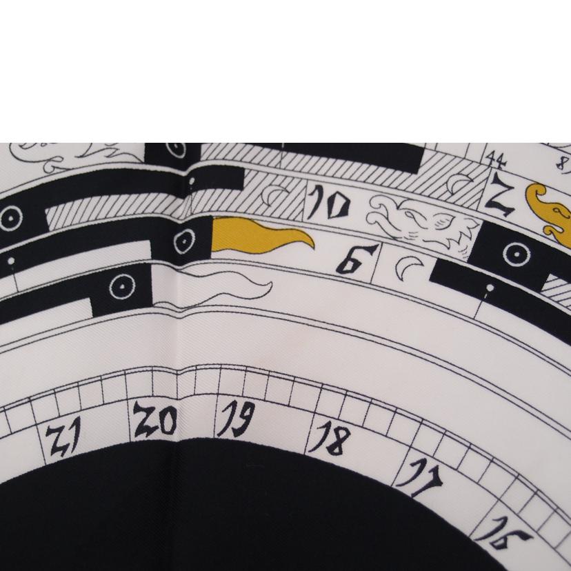 HERMES エルメス スカーフ 黒/カレ90/DIES ET HORE/ブラック//Aランク/69