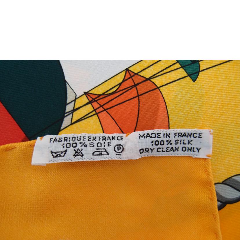HERMES エルメス スカーフ 大判 黄色 レディース/カレ90/LOIC DUBIGEON/気球/オレンジ//Aランク/69