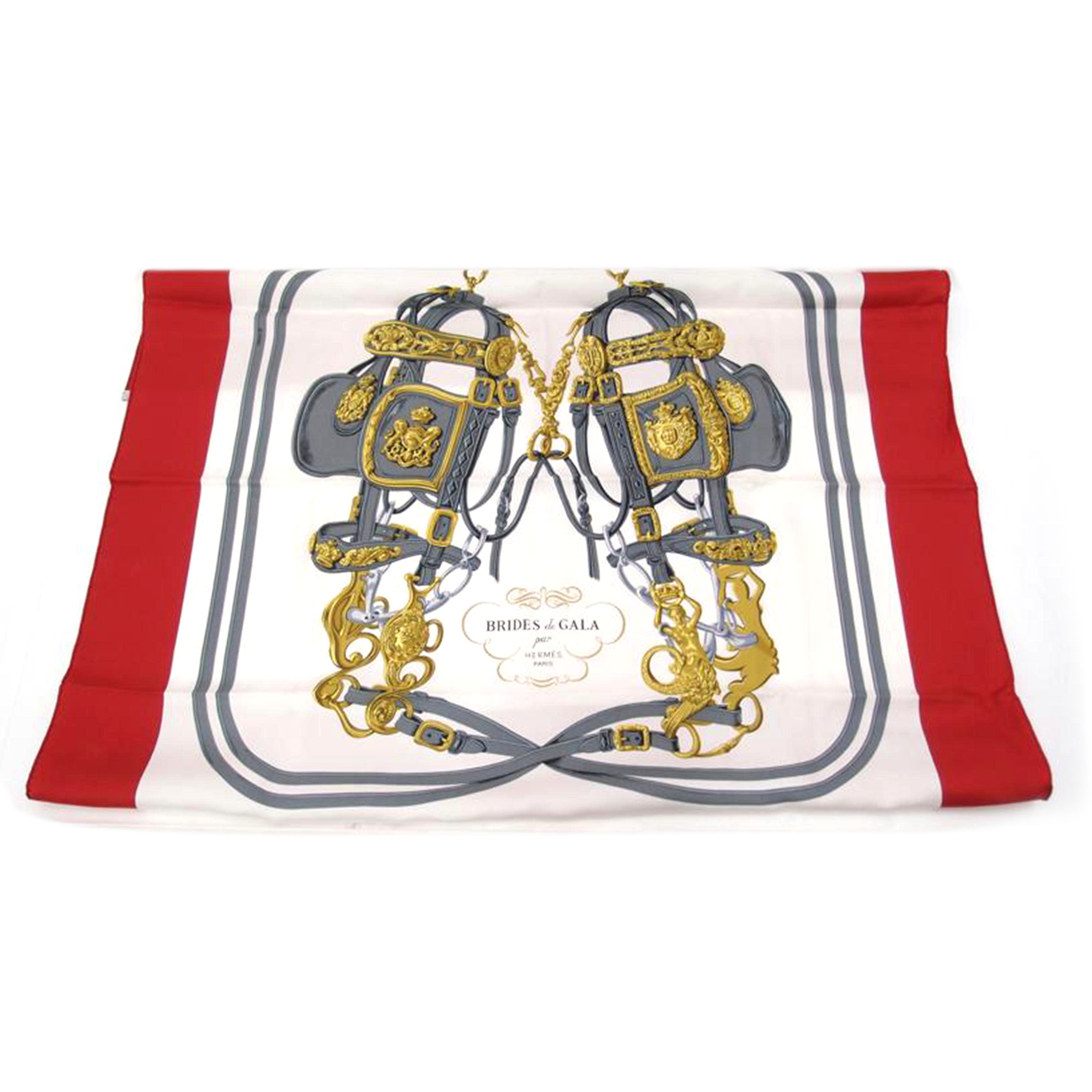 HERMES エルメス スカーフ 赤 レディース/カレ90/BRIDES de GALA/レッド//Aランク/69