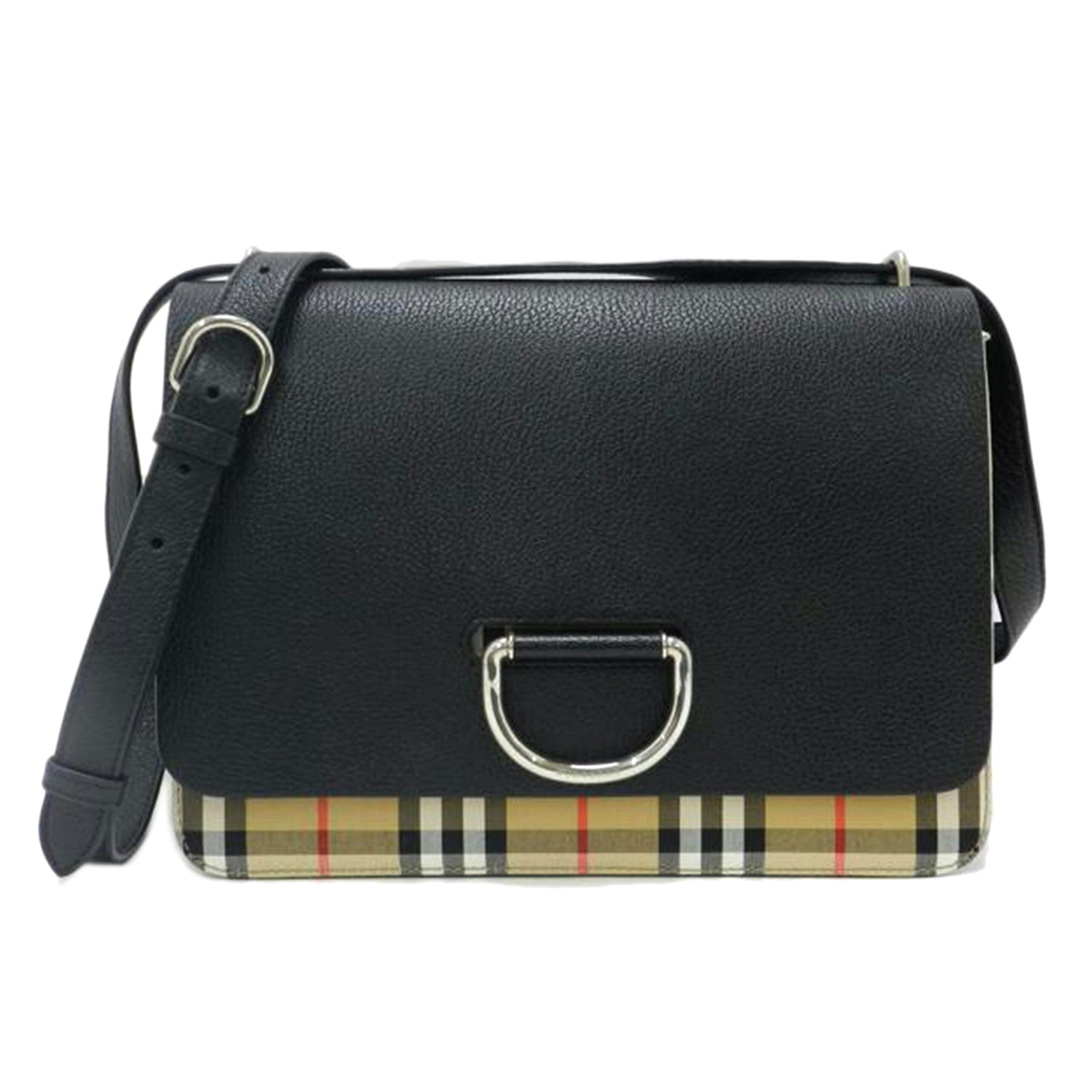 BURBERRY バーバリー 黒 斜め掛け レディース/バーバリーチェックショルダー/ブラック//Aランク/69