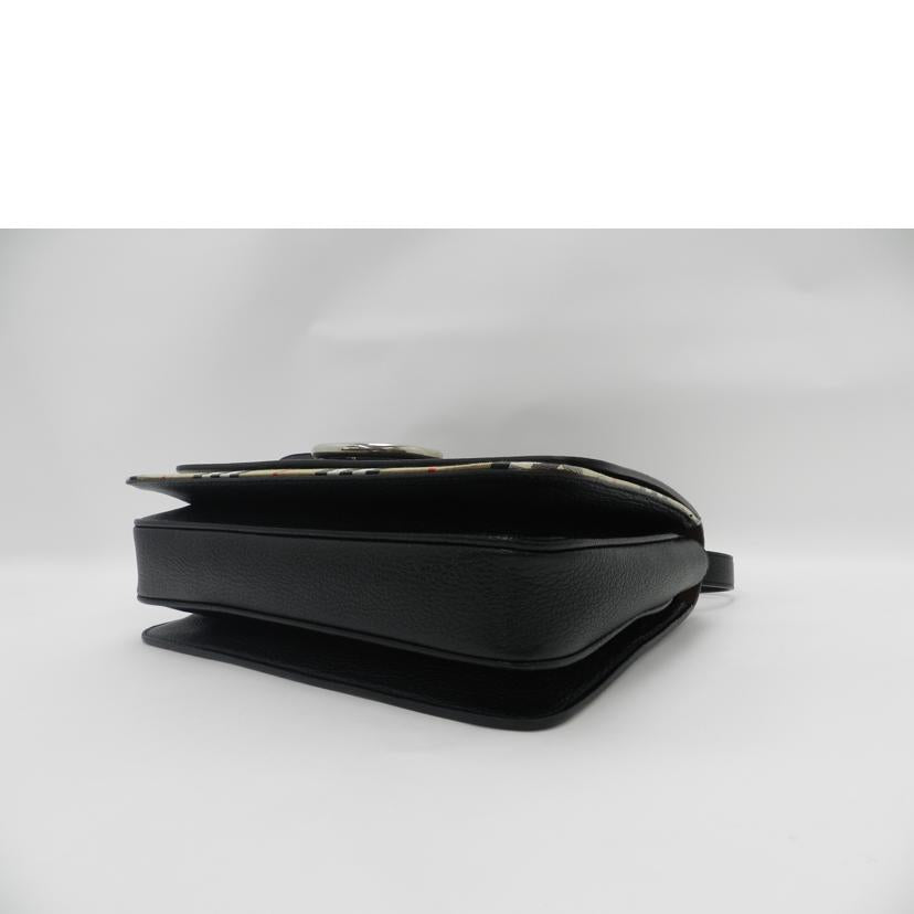 BURBERRY バーバリー 黒 斜め掛け レディース/バーバリーチェックショルダー/ブラック//Aランク/69