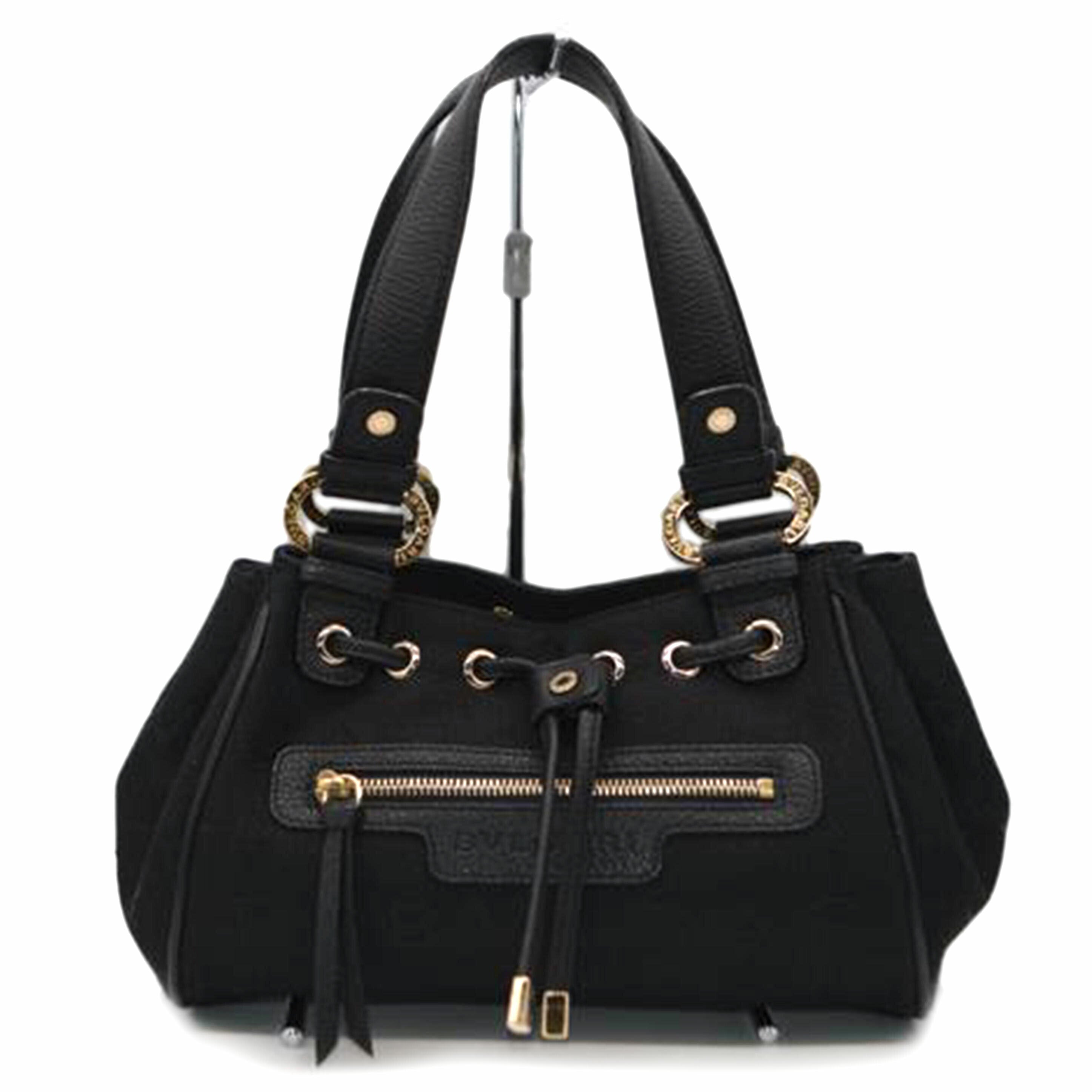 BVLGARI ブルガリ/ロゴマニアレッタレレザーハンドM/ノワール/25178//ABELEL/Aランク/89