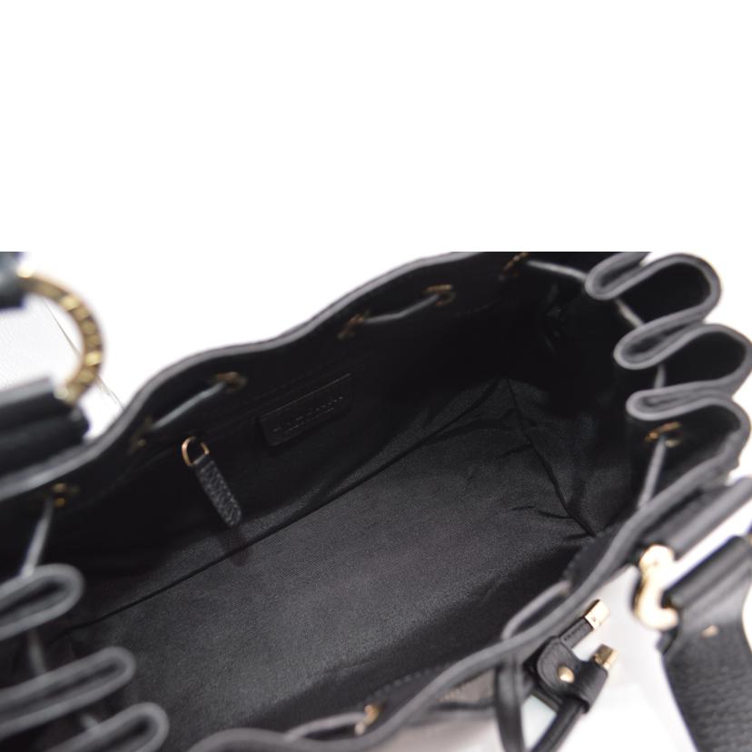 BVLGARI ブルガリ/ロゴマニアレッタレレザーハンドM/ノワール/25178//ABELEL/Aランク/89