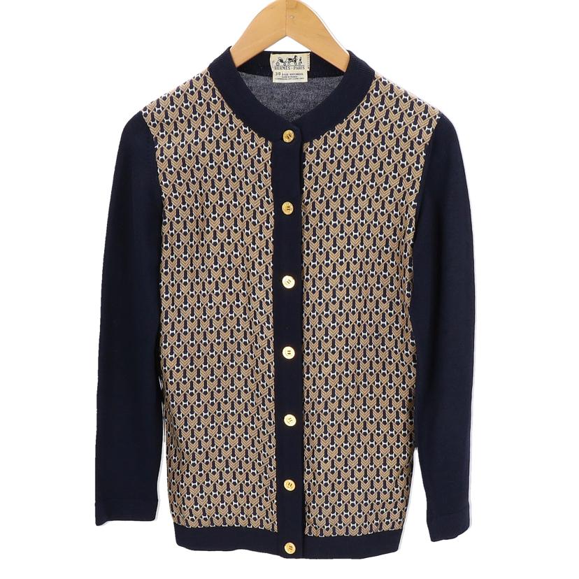 HERMES エルメス/HERMES シルクカーディガン//名入り************/Cランク/05