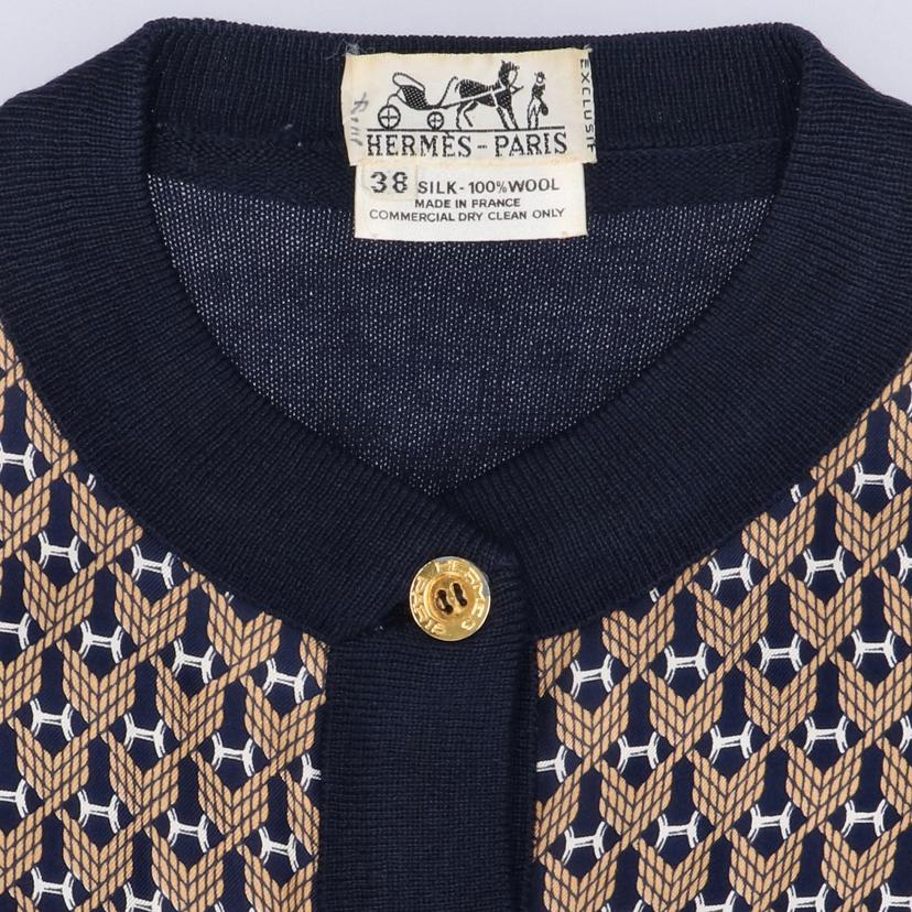 HERMES エルメス/HERMES シルクカーディガン//名入り************/Cランク/05