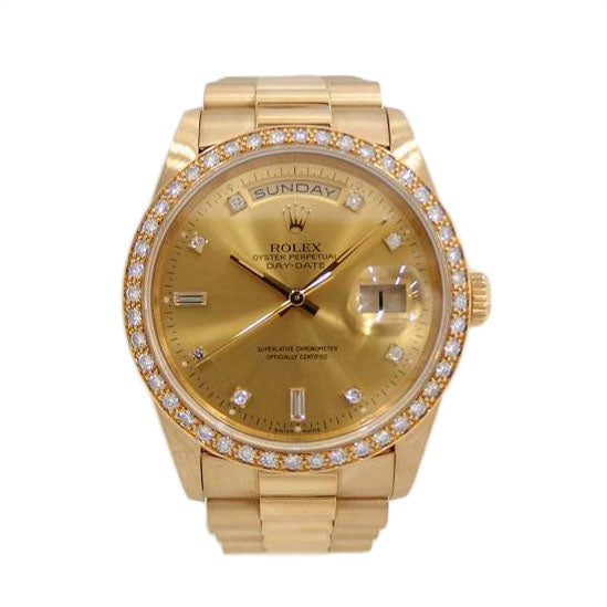 ROLEX ロレックス/デイデイト/文字盤&ベゼルダイヤ/18348A/E98****/ROLEX/Aランク/82【中古】