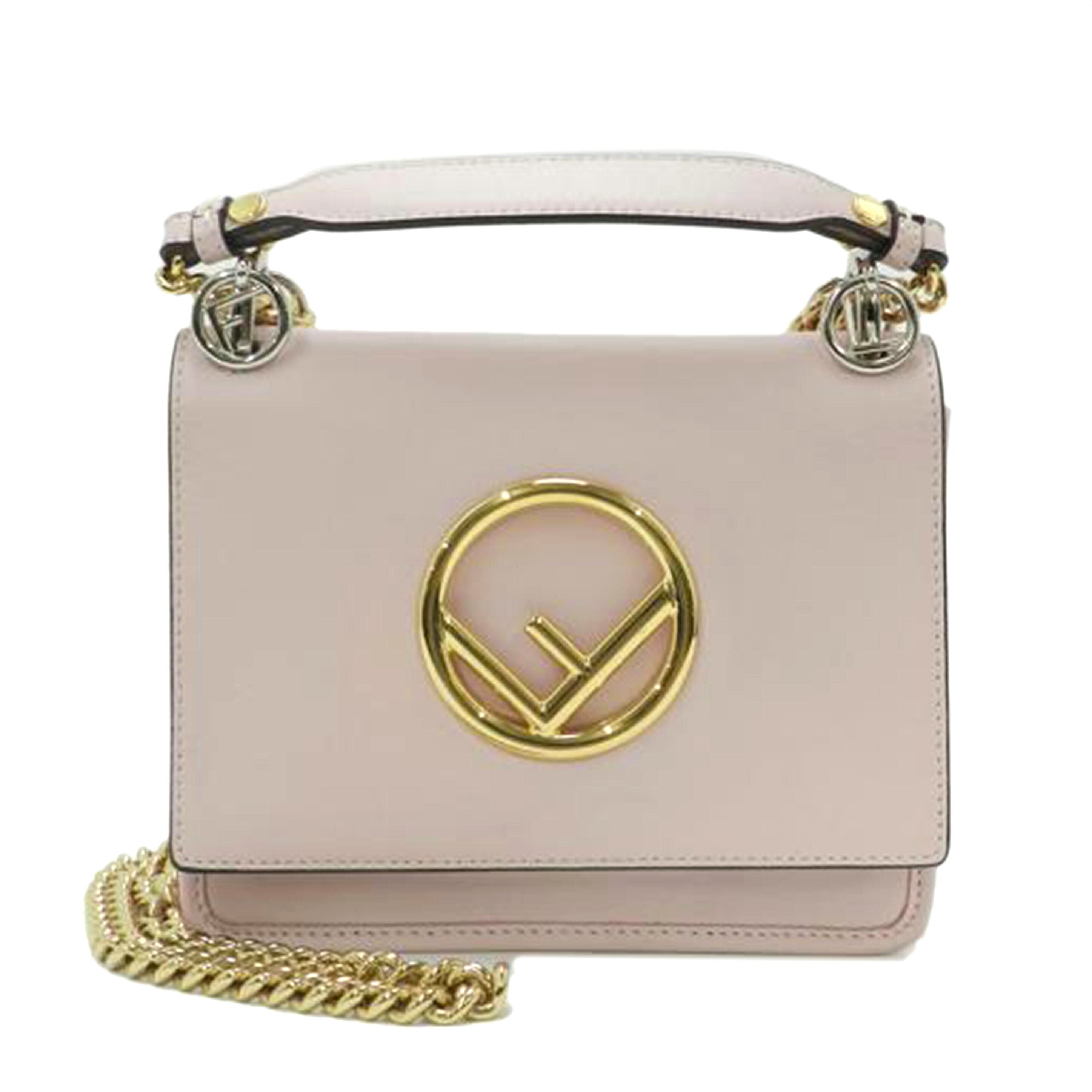 FENDI フェンディ パーティ レディース/ミニキャナイエフチェーンショルダー/ピンク/8BT286-21H//188-10429/Aランク/69