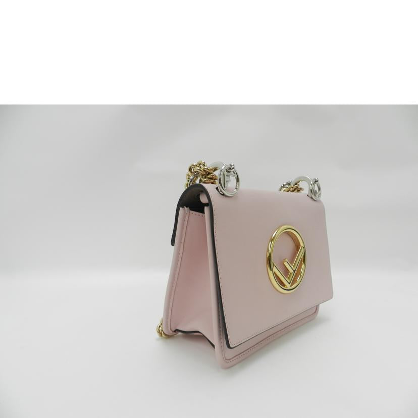 FENDI フェンディ パーティ レディース/ミニキャナイエフチェーンショルダー/ピンク/8BT286-21H//188-10429/Aランク/69