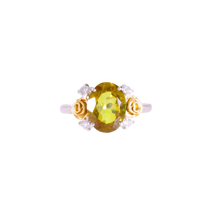/◎K18WGスフェ‐ンダイヤリング2.663/D0.132ct//Aランク/75
