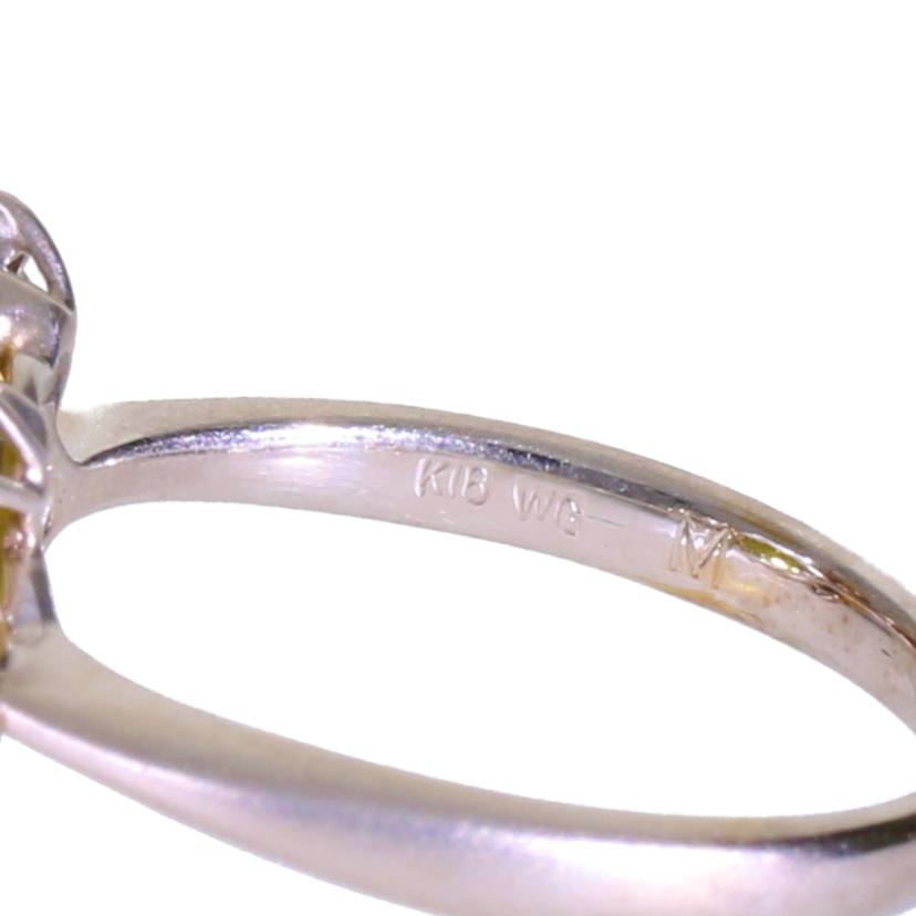 /◎K18WGスフェ‐ンダイヤリング2.663/D0.132ct//Aランク/75