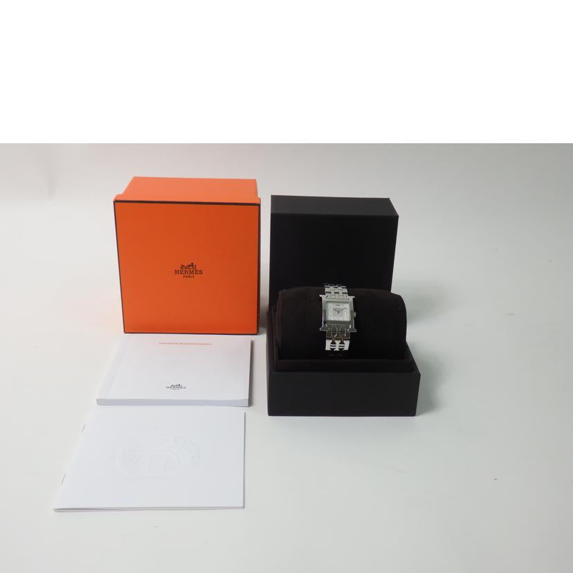 HERMES エルメス/Hウォッチ/11Pダイヤ/クォーツ/HH1.210//3311034/Aランク/84