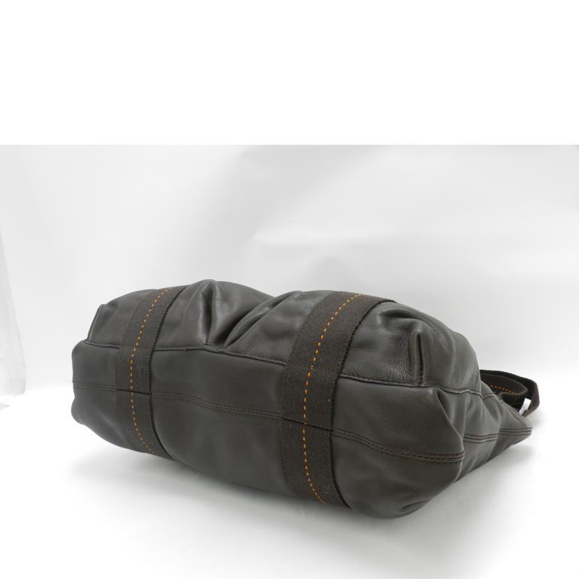 HERMES エルメス 2006年頃製造 こげ茶 2WAY レディース メンズ/キャラバンホリゾンタルMM/ブラウン//J □J/ABランク/69