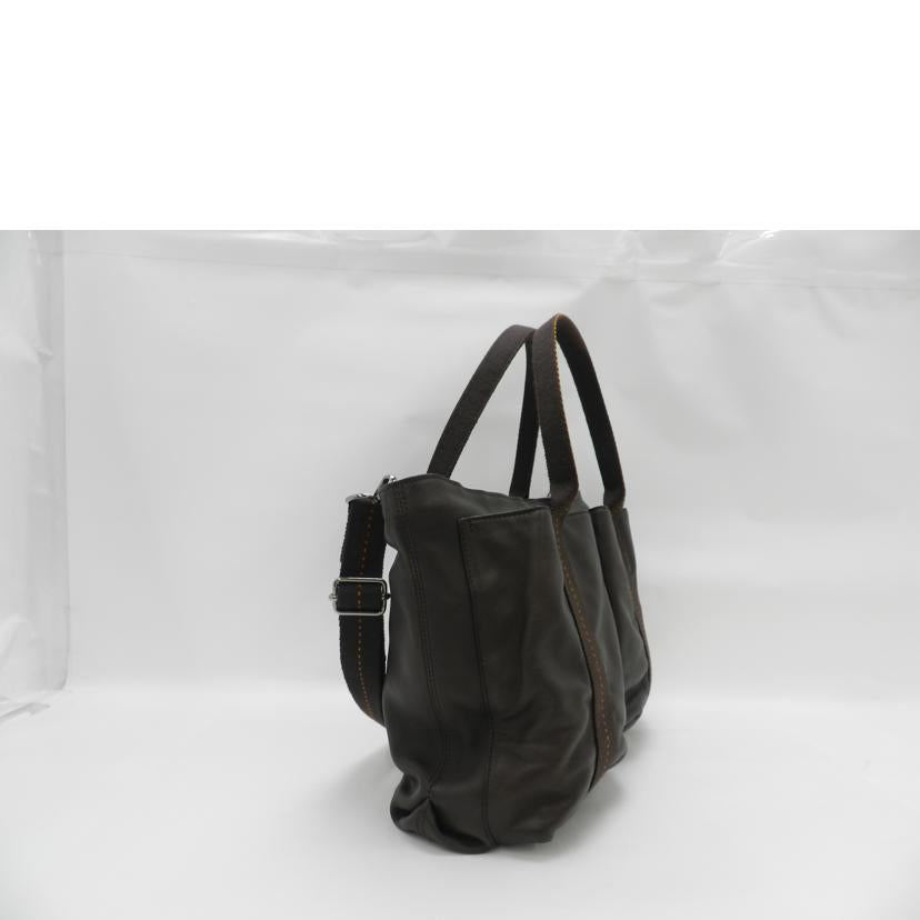 HERMES エルメス 2006年頃製造 こげ茶 2WAY レディース メンズ/キャラバンホリゾンタルMM/ブラウン//J □J/ABランク/69