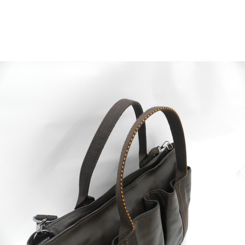 HERMES エルメス 2006年頃製造 こげ茶 2WAY レディース メンズ/キャラバンホリゾンタルMM/ブラウン//J □J/ABランク/69