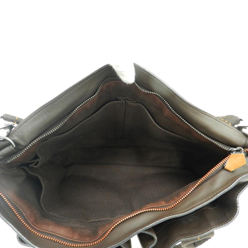 HERMES エルメス 2006年頃製造 こげ茶 2WAY レディース メンズ/キャラバンホリゾンタルMM/ブラウン//J □J/ABランク/69