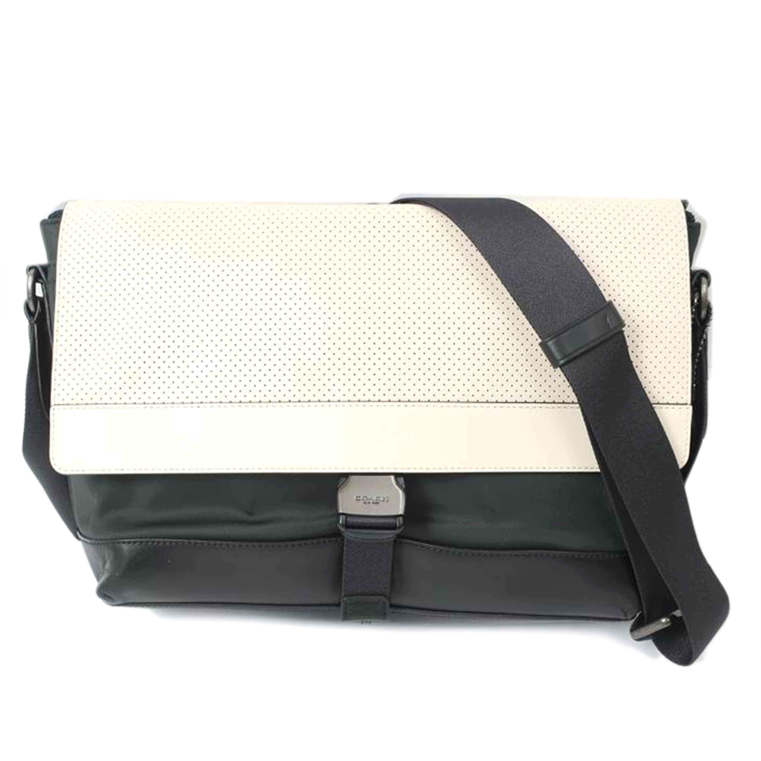 COACH コーチ/バイクショルダーバッグ ホワイト ブラック/F71968//K1761/ABランク/65