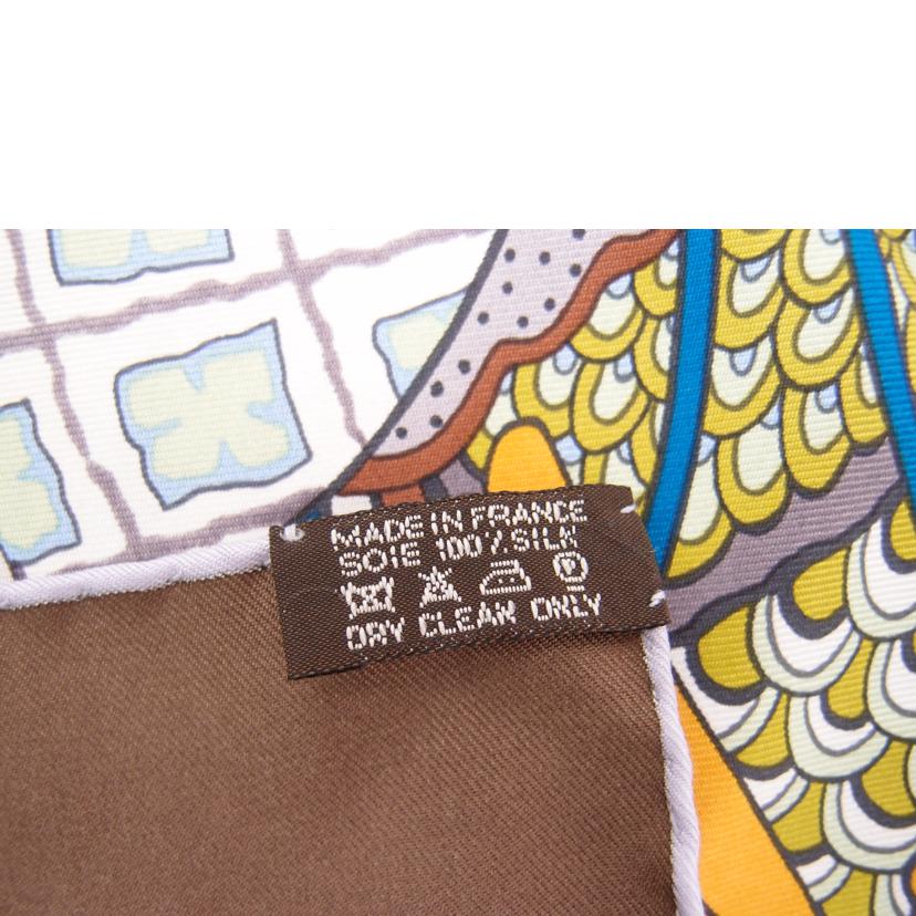 HERMES エルメス スカーフ ブラウン 茶 大判 レディース /カレ90/a.honoreフラワー/新タグ//Aランク/69