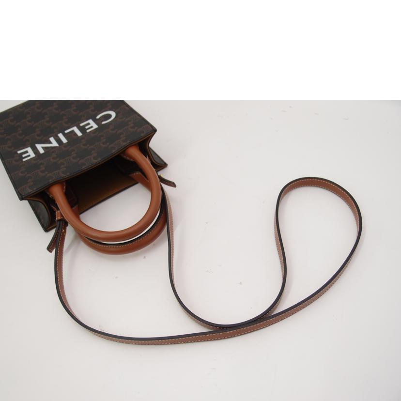 CELINE セリーヌ/トリオンフ・ミニバーティカルカバ/ブラウン//W-AT-4240/Aランク/69