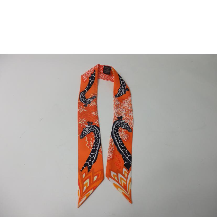 HERMES エルメス/ツイリー/THE THREE GRACES/キリン/オレンジ//Aランク/84