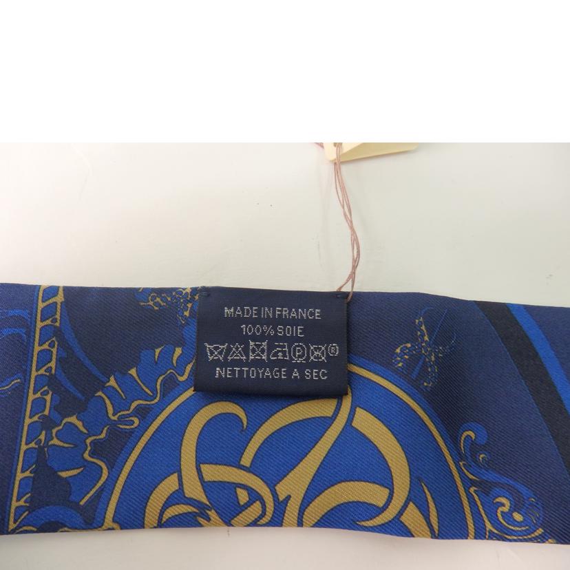 HERMES エルメス/ツイリー/エクスリブリス/インディゴ//SAランク/84