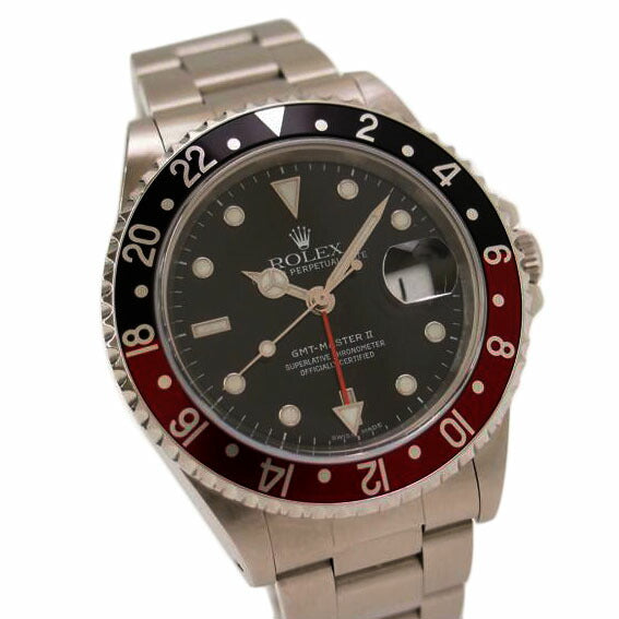 ROLEX ロレックス 腕時計 コーク 1998年頃製造 自動巻き ステンレス/GMTマスターⅡ/赤黒ベゼル/A番/16710//A588521(1998)/Aランク/69