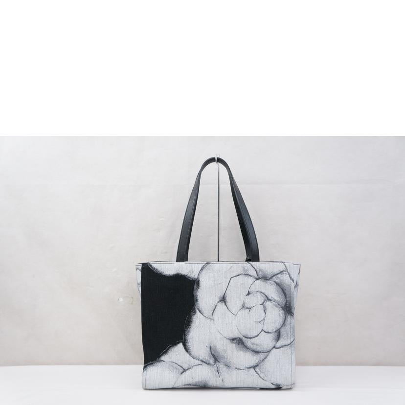 CHANEL シャネル/カメリアキャンバスレザートート/A91422//23501506/Aランク/67