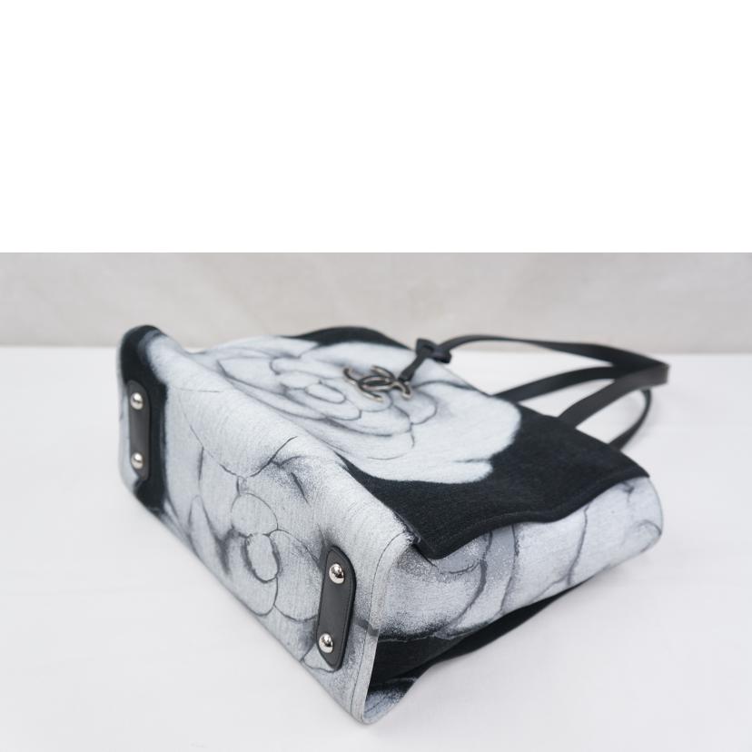 CHANEL シャネル/カメリアキャンバスレザートート/A91422//23501506/Aランク/67