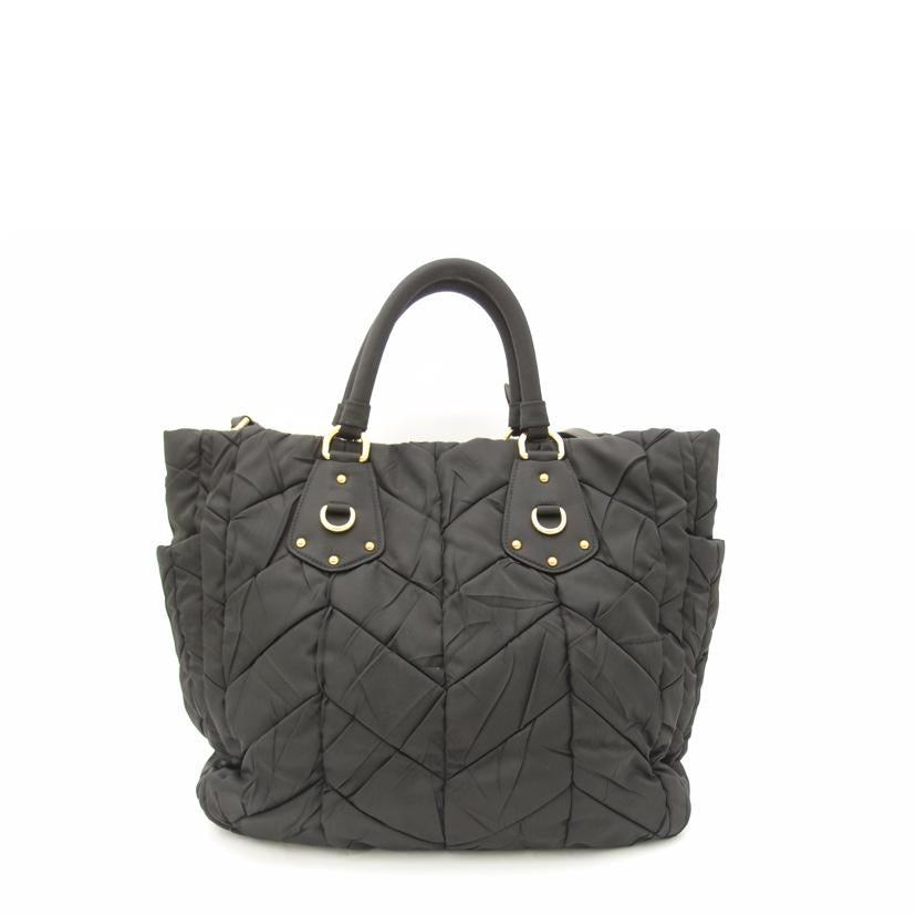 PRADA プラダ 黒 ハンド 斜め掛け レディース /キルティングナイロン2wayトート/ブラック/BN1543//165/Aランク/69