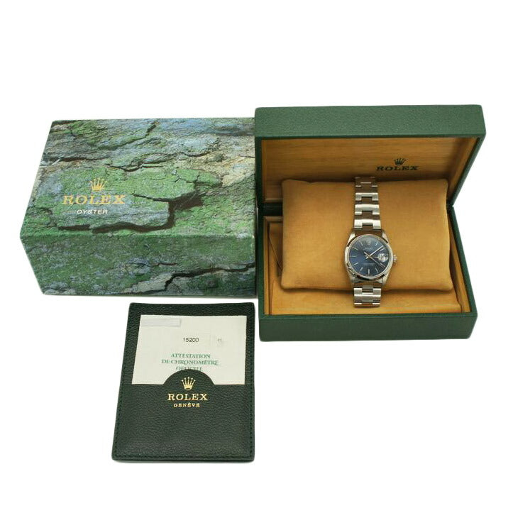 ROLEX ロレックス/オイスターパーペチュアルデイト/ブルー/SS/15200//P26****/Aランク/75
