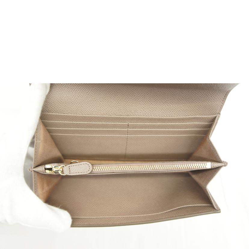 Salvatore Ferragamo サルヴァトーレ・フェラガモ/ガンチーーノクリップグレージュ長財布/22-D150//0714922/Aランク/05