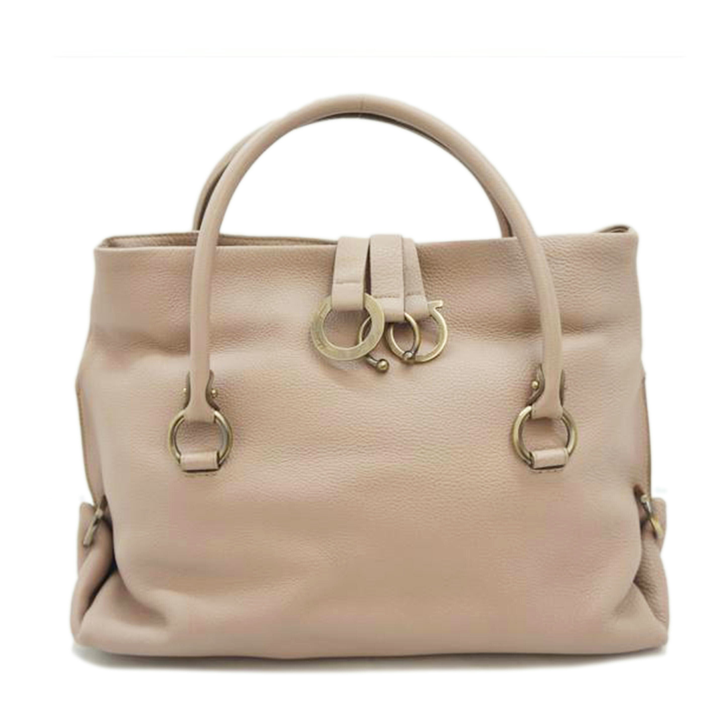 SalvatoreFerragamo サルヴァトーレフェラガモ/ガンチーニ レザーハンドバッグ//Aランク/09