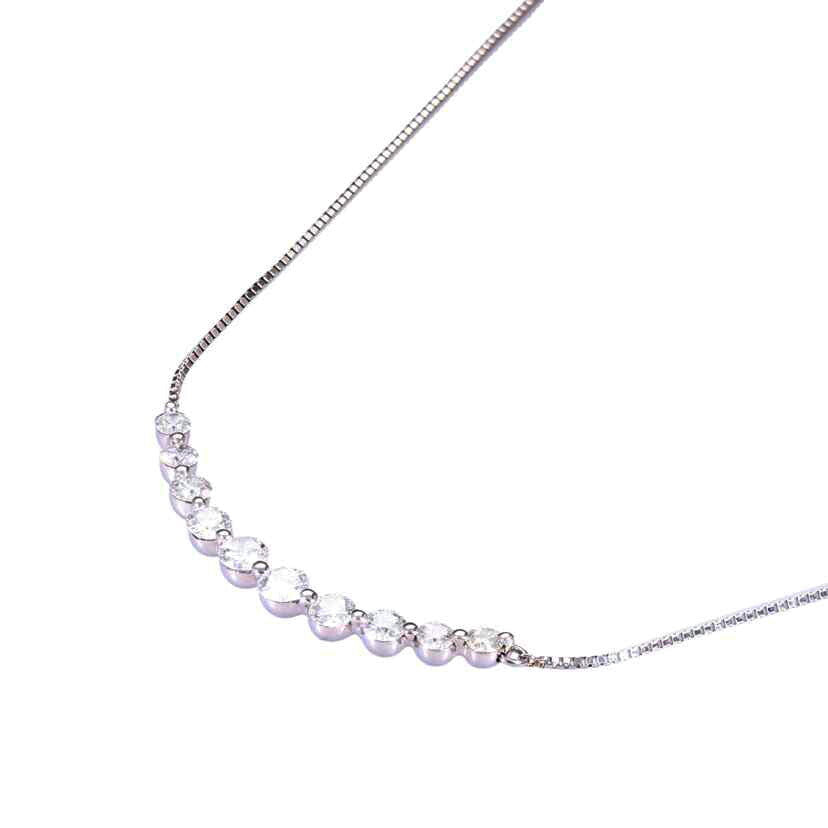 / PT900/850ダイヤネックレス1.00ct//Aランク/75